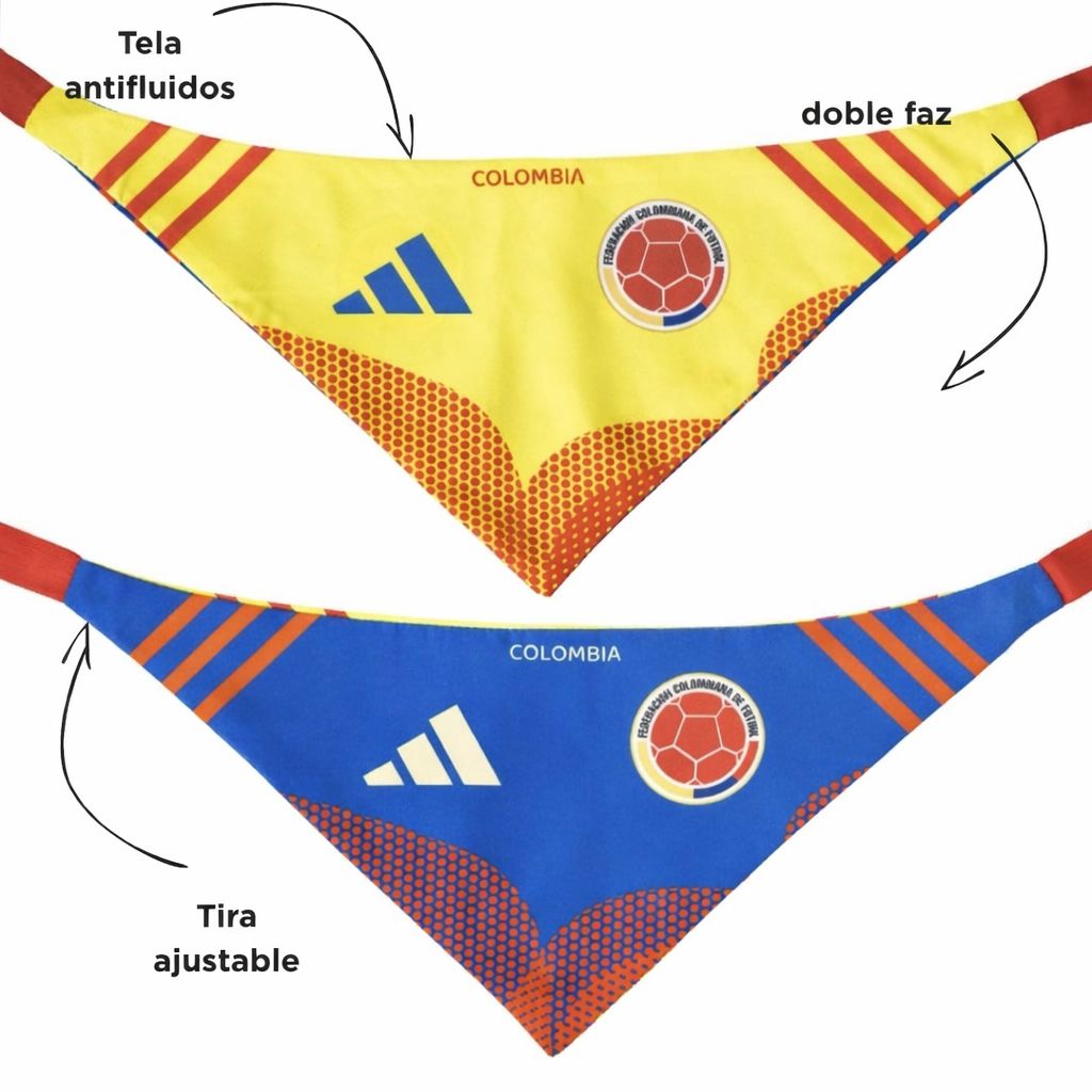 Pañoleta doble faz Selección Colombia 🐶🇨🇴
